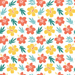 Tropical floral pattern design