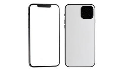  Modern Smartphone Design, Isolated on Transparent Background PNG