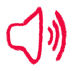 Sound Icon Audio Sound And Music Related Icon Crayon Chalk Drawing Vector