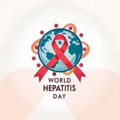 Fototapeta premium Hepatitis Prevention Day Logo Illustration