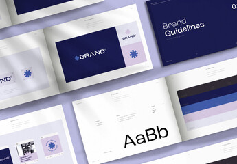 Blue, LIlac & Grey Brand Guidelines Booklet