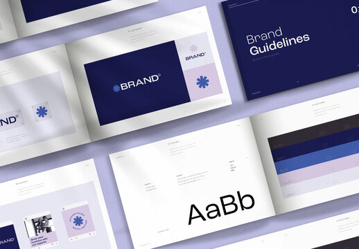 Blue, LIlac & Grey Brand Guidelines Booklet