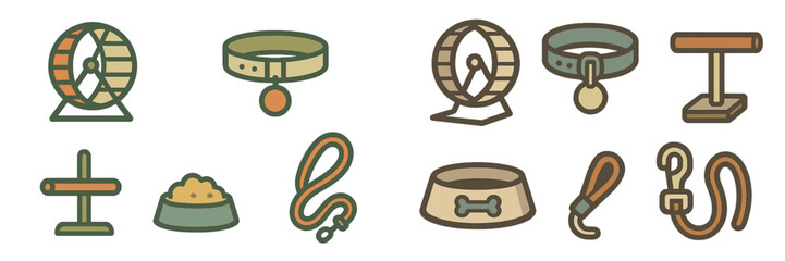 Essential pet supplies include collars, leashes, bowls, and toys for a happy and healthy pet life