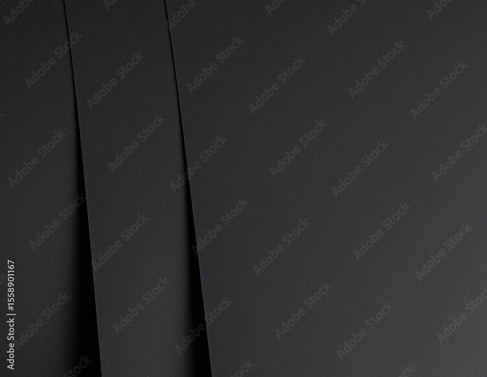 Poster Texture with black backdrop. Dark shadow space, deep elegant surface. Minimalistic modern style.
