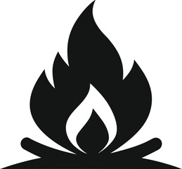 vector illustration of a burning fire