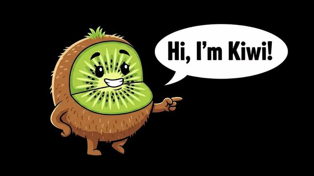 Playful Pixel Art Kiwi Character Introduction