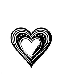 silver heart with diamonds