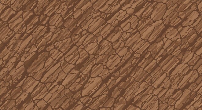 Dry Cracked Earth Texture Seamless Brown Pattern for Design