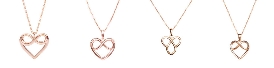 Infinity Heart Necklaces: Rose Gold Jewelry Symbolizing Endless Love