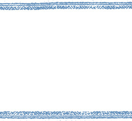 手描きでエスニック風のブルーの横ラインフレーム　Adobe Illustrator Artwork