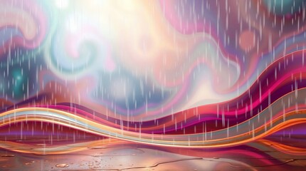 Colorful abstract rain design