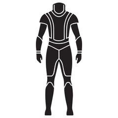 Futuristic Armor Design Silhouette of a Sci-Fi Space Suit or Battle Armor