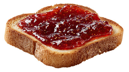 White Background Food Image of Toast Stack with Bright Toppings on Transparent Background

