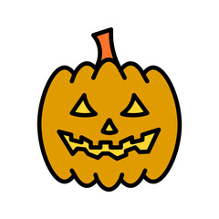Pumpkin icon on white background