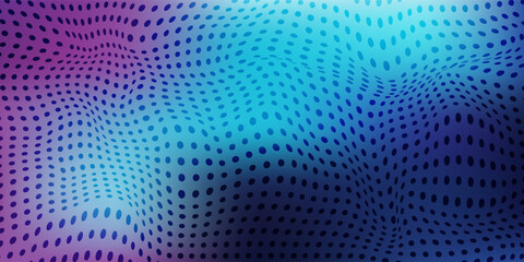 Obraz premium Modern light point Hi-tech digital technology concept. High tech computer illustration with purple and dark blue gradient background modern arts