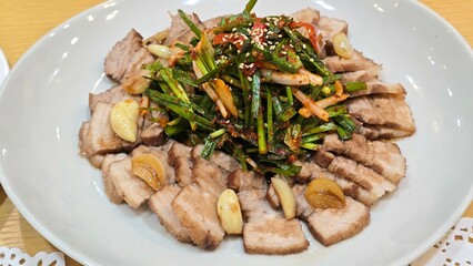 grilled pork breast