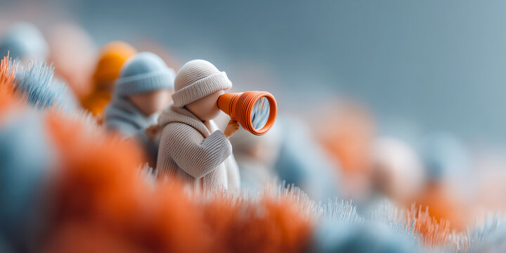 Business Professionals in 3D Room Analyzing Buyer Personas, Product Testing Feedback, and Marketing Funnel Insights Collectively