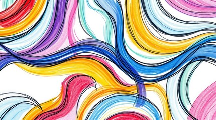 Colorful abstract swirls background