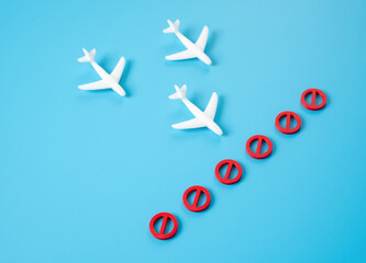 The planes hit a wall of prohibitory signs. No overflight, air restrictions. No-fly zone....