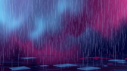 Neon rain abstract background