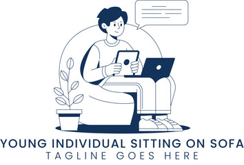 Young Professional Working from Home Laptop Comfort Productivity