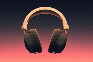 3D icon of headphones