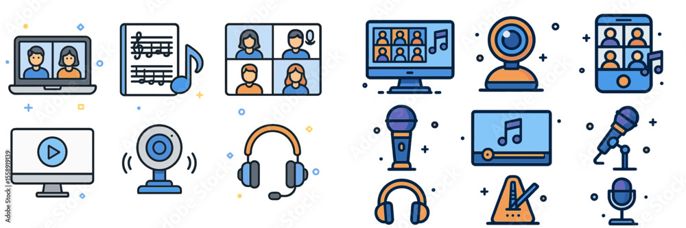 Poster online music education tools for interactive learning and collaboration during virtual classes