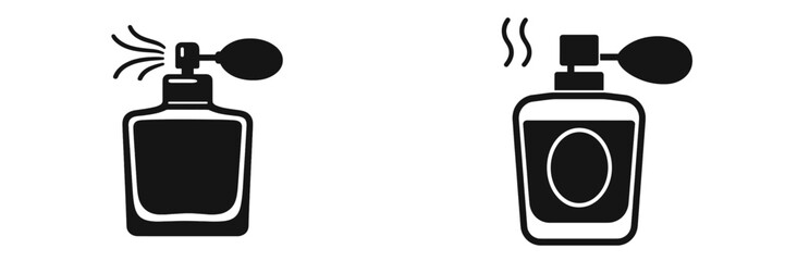 Obraz premium Fragrance bottles with different spray mechanisms showcase beauty products and their elegant designs