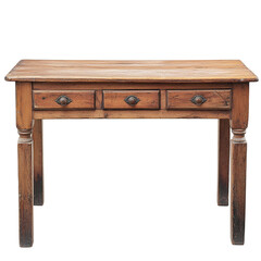 Rustic wooden table three drawers antique furniture vintage wood