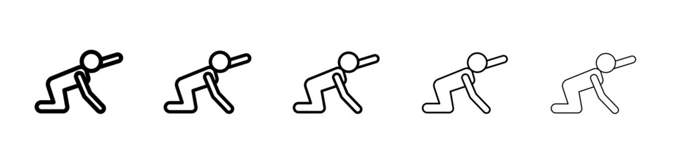 abandonment icon vector thin outline style sign