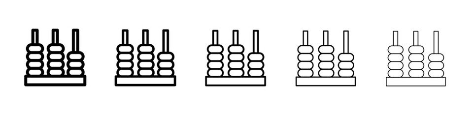Obraz premium Abacus icon vector thin outline style sign