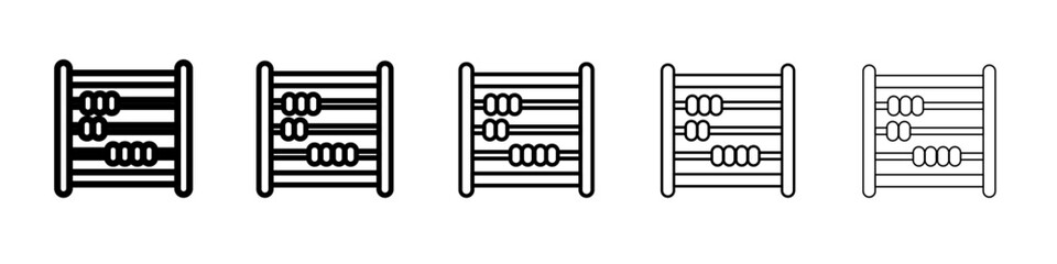 abacus icon vector thin outline style sign