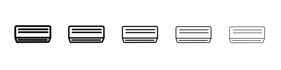 ac icon vector thin outline style sign