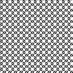 Black and white vector seamless pattern with small diamonds , star shapes ,rhombuses .Abstract black and white geometric texture .Simple minimal wide repeat background .