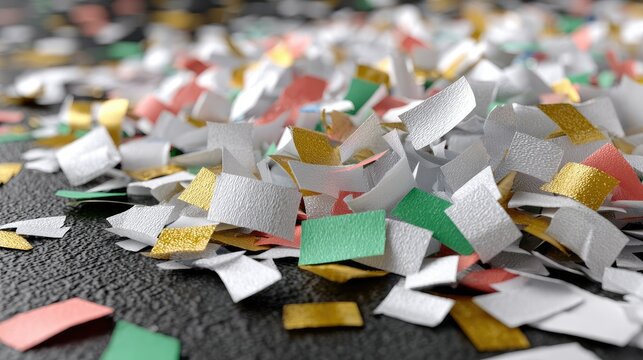 Colorful confetti showers create a festive atmosphere for lively celebrations and joyful gatherings in cinematic high-resolution detail