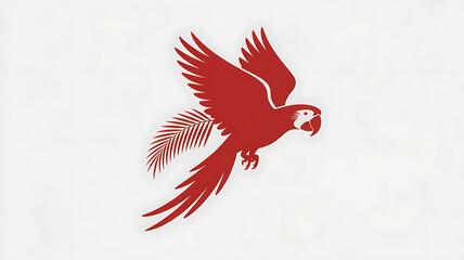 Obraz premium vector illustration of an abstract red bird