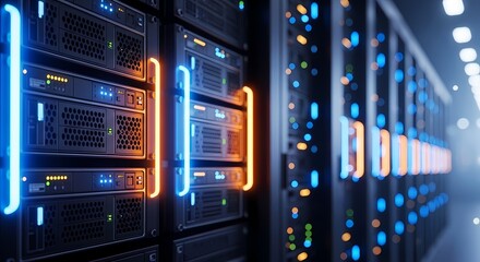 Fototapeta premium Data Center Infrastructure: Powering the Digital Future