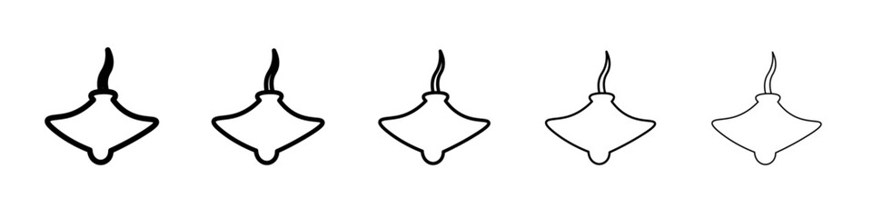 bat ray fish icon vector thin outline style sign © Ramdevpir