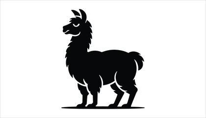 Llama Silhouette Vector Illustration