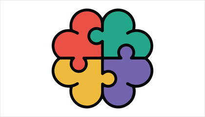 SEO Puzzle Infographic Vector Search Engine Optimization Concept