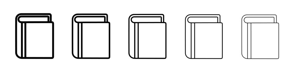 book icon vector thin outline style sign