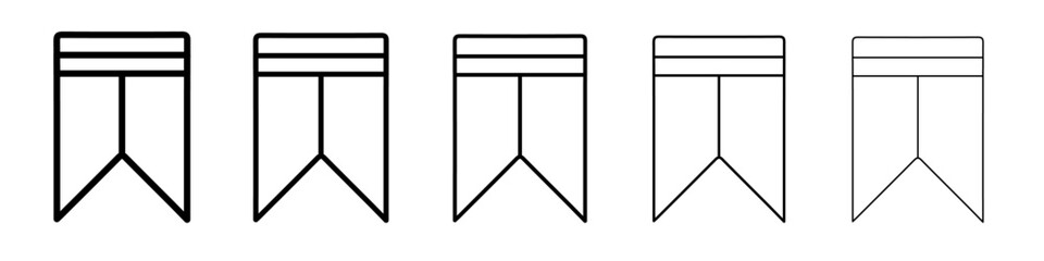 book mark icon vector thin outline style sign