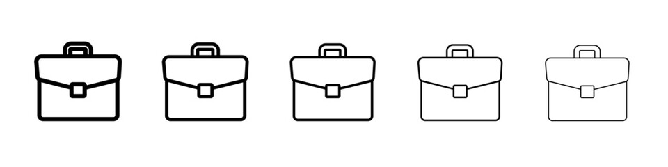 breifcase icon vector thin outline style sign