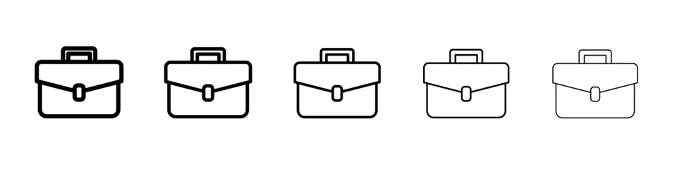 briefcase icon vector thin outline style sign