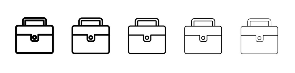 briefcase icon vector thin outline style sign