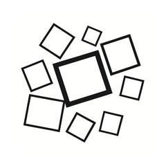 Floating Mosaic Style Blank Frame Vector Collection