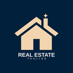Real Estate Logo Element for Architecture and Property Developers, Stylish Construction Logo Template for Real Estate Agencies.
