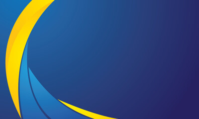 Abstract yellow waves on blue background