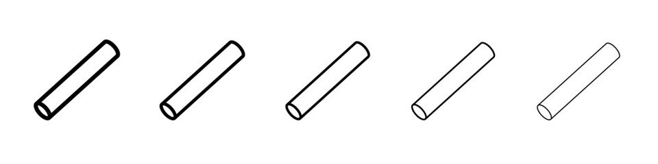 chalk icon vector thin outline style sign