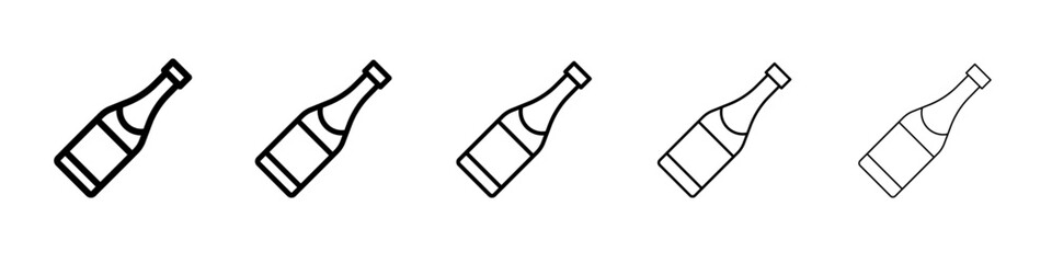 champagne icon vector thin outline style sign